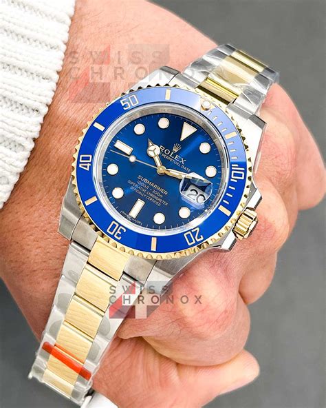 rolex submariner blue date|Rolex Submariner two tone 41mm.